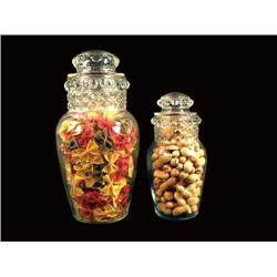 Two Egyptian Urn Style Candy Jars