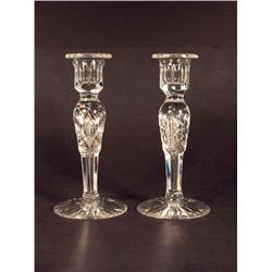 ABP Pair of Cut Glass Candle Sticks