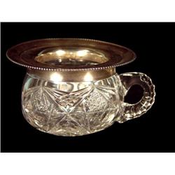 ABP Cut Glass Hand Held Spittoon