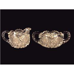 ABP Cut Glass Creamer/Sugar