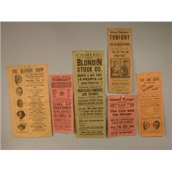 Blondin Stock Company Memorabilia