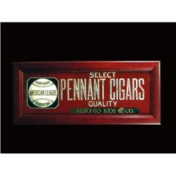 AMERICAN League Pennant Cigars Sign