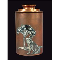 Silver Overlay Bronze Humidor