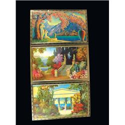 Three Tin Framed Fox Images