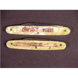 2 Coca Cola Pocket Knives