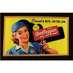 Dr. Pepper Self Framed Cardboard Sign