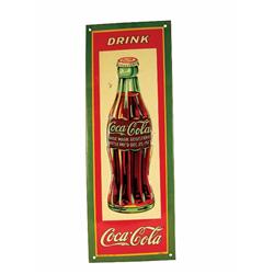 Coca Cola Embossed Tin Sign
