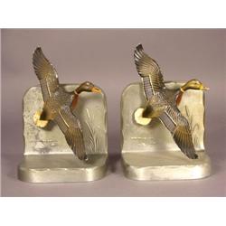Mallard Duck Metal Bookends