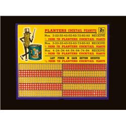 Planters Peanuts Punch Board