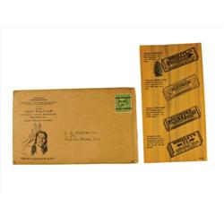 Wrigleys gum envelope and sales card