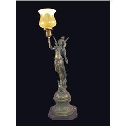 Bronze Angel Lamp