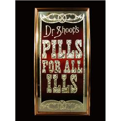 Dr. Shoops Pills Reverse Glass Sign