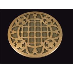 Sterling Silver and Glass Trivet