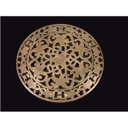 Sterling Silver and Glass Trivet