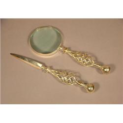Silver Letter Opener Magnifying Glass