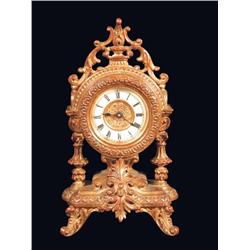 Victorian Clock Gilded Metal