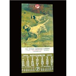 1920 Peters Cartridge Co. Calendar