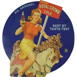 RC Cola Die Cut Cardboard Sign