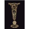 Image 1 : Silver Overlay Black Glass Vase