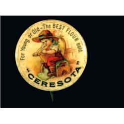 Celluloid Pin back for Ceresota Flour
