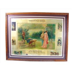 Newsboy Plug Tobacco Paper Sign