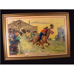 Pony Express Cardboard Sign