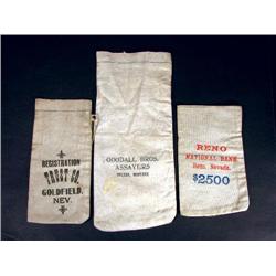 Lot of 3 Money Bags