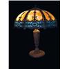 Image 1 : Slag Glass Metal Overlay Lamp