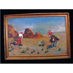Western Oil Painting on Canvas