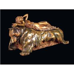 Bronze Naughty with Bear