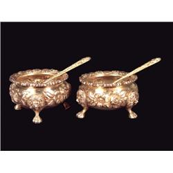 Pair of Sterling Silver Salt Dips