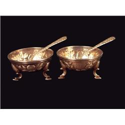 Pair of Sterling Silver Salt Dips