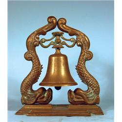 Brass Bell with Dolphin Bracket