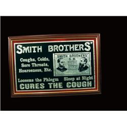 Smith Brothers Reverse Glass Sign