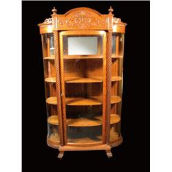 Curved Glass China Cabinet