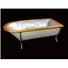 Image 1 : Tin Bath Tub w/wood trim