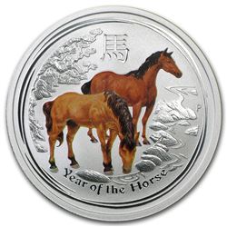 2014 Australia 1/2 oz Silver Horse BU (Series II, Colorized)