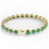 Image 3 : 29 ctw Emerald Eternity Designer Bracelet 14k Yellow Gold