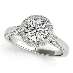 2.15 ctw Certified VS/SI Diamond Halo Ring 14k White Gold