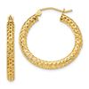 Image 1 : 14k Mesh Hoop Earrings