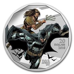 2018 Canada 1 oz Ag $20 The Justice League„¢: Batman and Aquaman