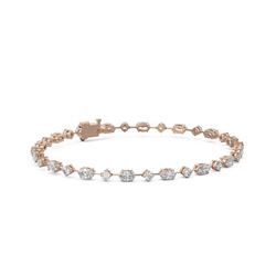 6.24 ctw Oval Cut Diamond Designer Bracelet 18K Rose Gold