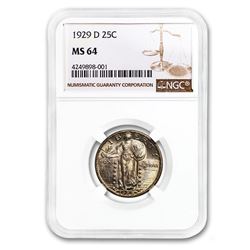 1929-D Standing Liberty Quarter MS-64 NGC