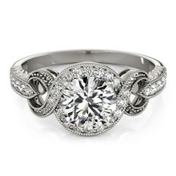 1.33 ctw Certified VS/SI Diamond Halo Ring 14k White Gold