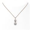 Image 1 : 1.25 ctw Cushion Cut Diamond Designer Necklace 18K Rose Gold