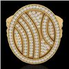 Image 2 : 1.25 ctw Micro Pave VS/SI Diamond Ring 14k Yellow Gold