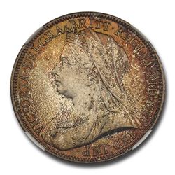 1893 Great Britain Silver Florin Veil Head Victoria MS-65+ NGC