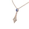 Image 2 : 5.2 ctw Tanzanite & Diamond Necklace 18K Rose Gold