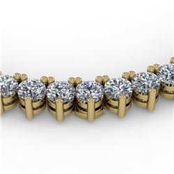 18 ctw 3 Prong Graduated Diamond Riviera Necklace 14K Yellow Gold
