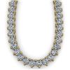 Image 2 : 18 ctw 3 Prong Graduated Diamond Riviera Necklace 14K Yellow Gold